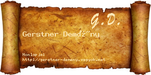 Gerstner Demény névjegykártya